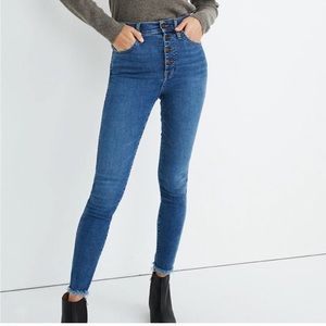 NWT Madewell skinny jeans, 10 inch high rise, blue, size 24
